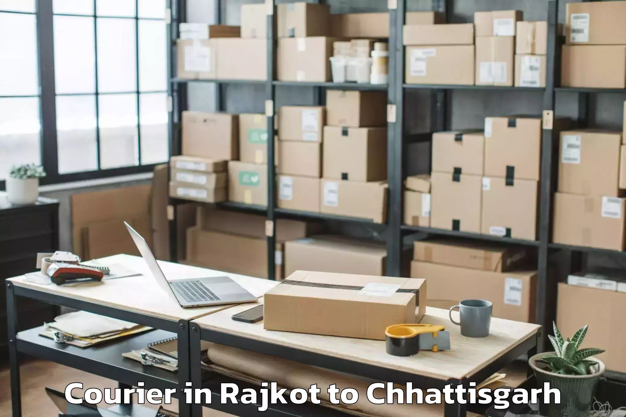 Easy Rajkot to Bagicha Courier Booking